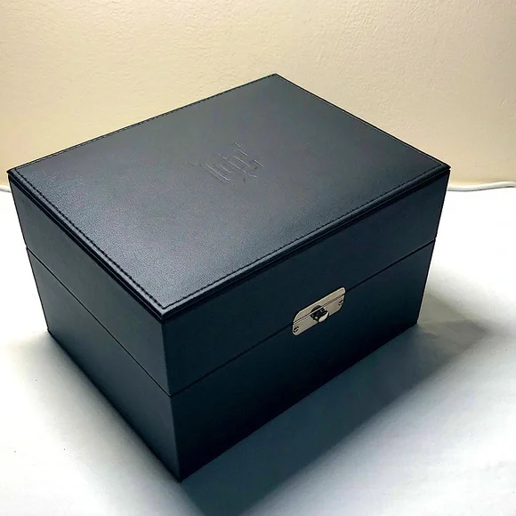 Tiffany & Co. Genuine Alligator & Stainless Steel Black Atlas Watch Gyromatic - Picture 9 of 16